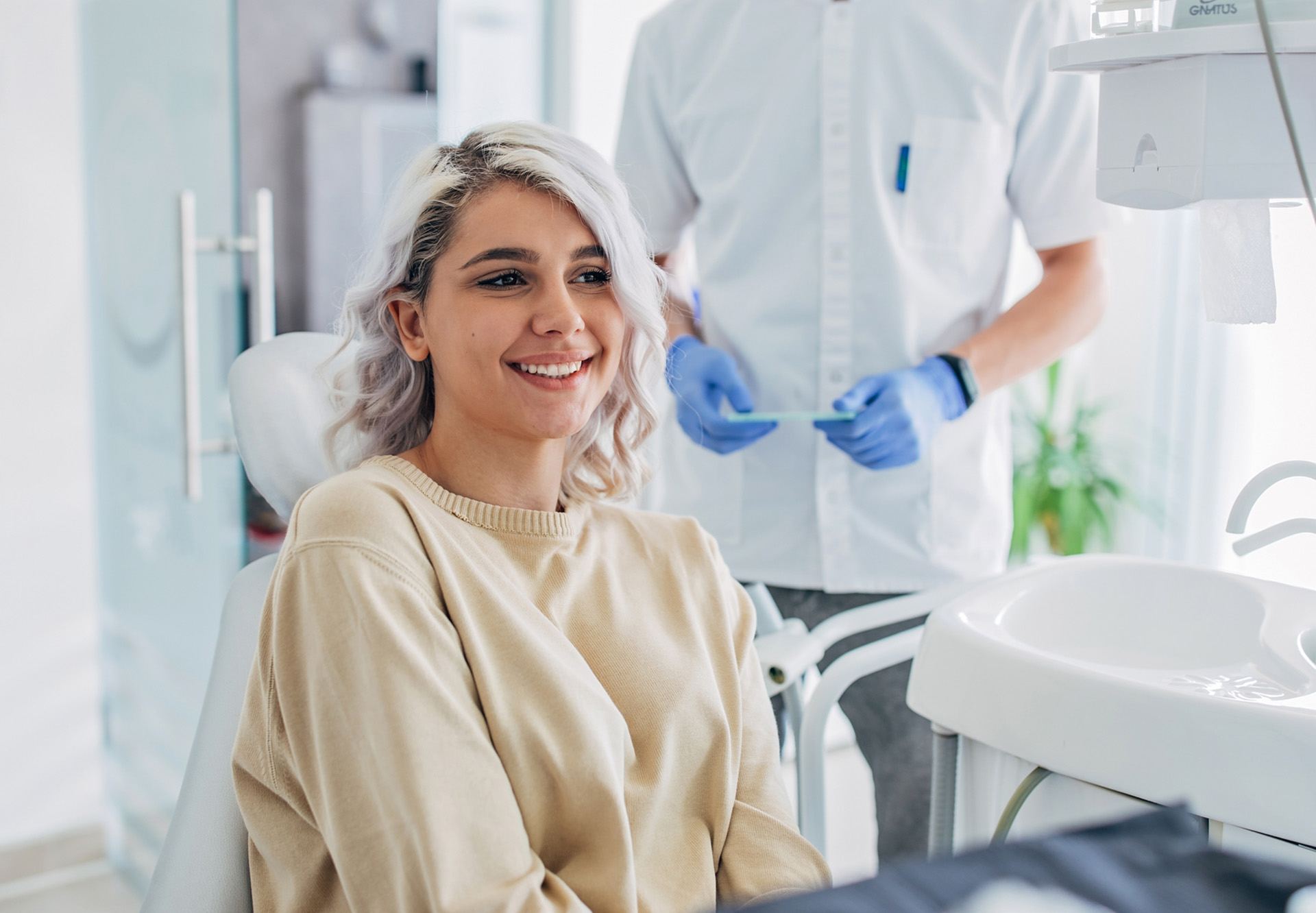 patient in dental chair