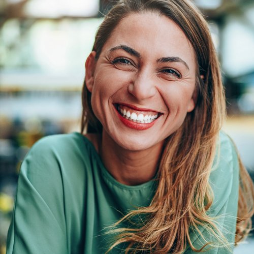 woman smiling